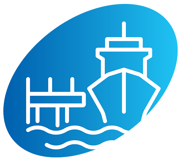 icon of a boat parked at the marina