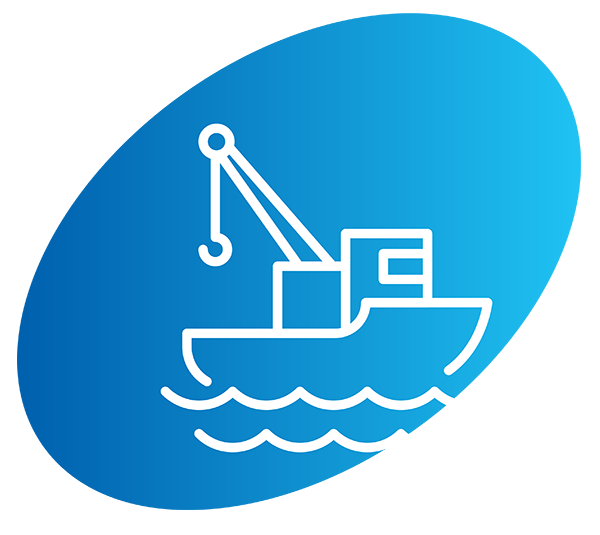 icon of a yacht and sales document