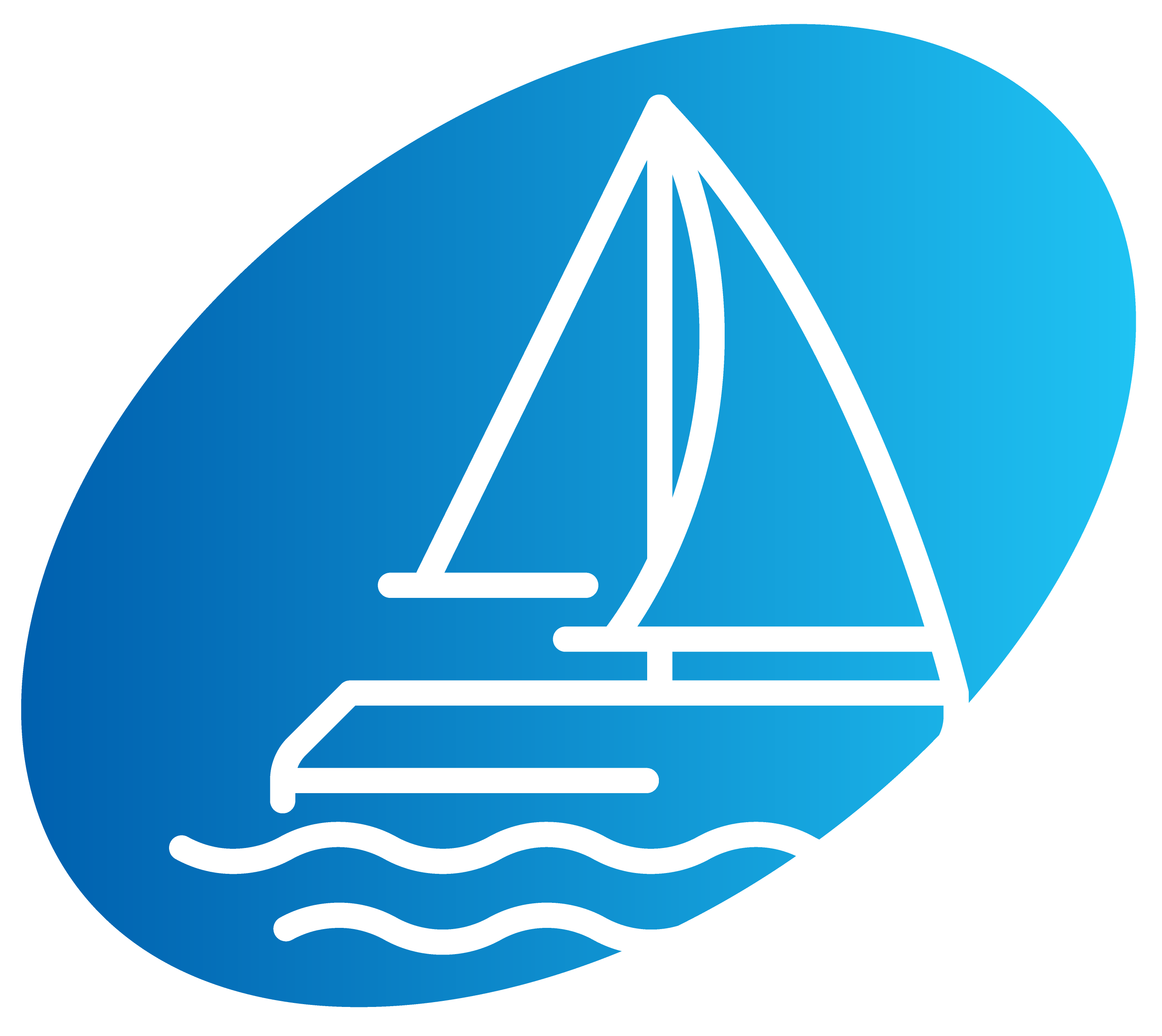 icon of a yacht on the water