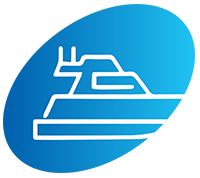 icon of a yacht and sales document